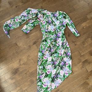 NWT. SHEIN asymmetrical dress with built in scarf.